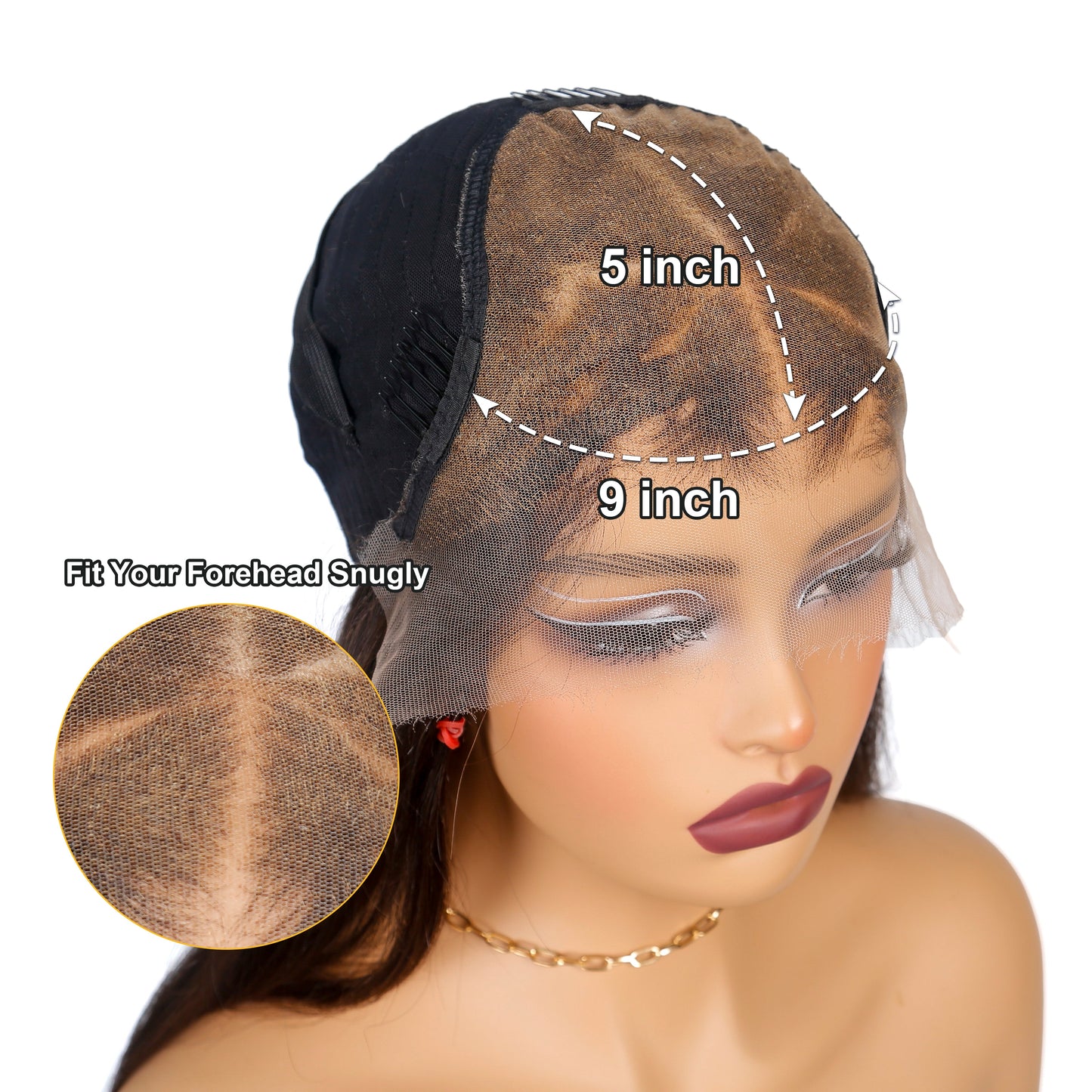 Haute Crown & Co Hair no Knots Straight Wig 5x9 HD Lace 100% Human Hair Wig