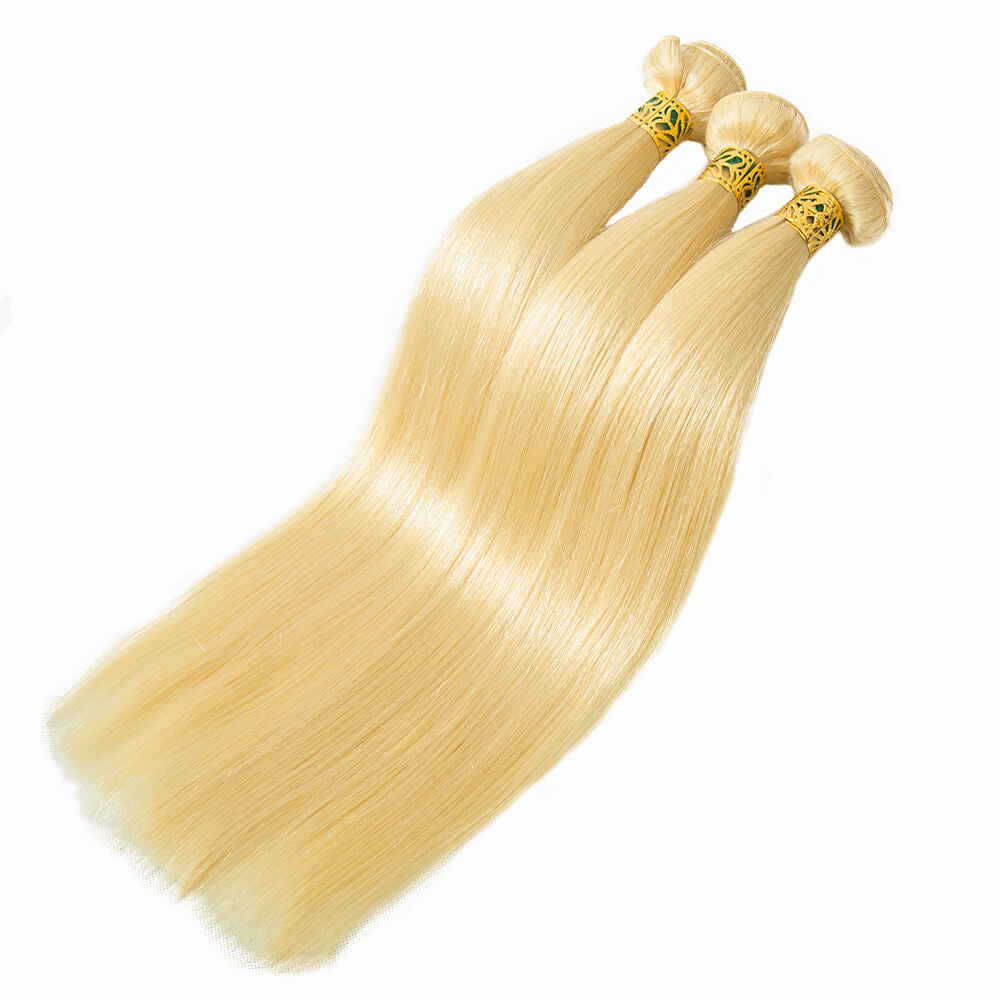 613 Blonde Straight Hair 3 Bundle Deals