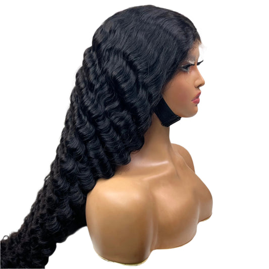 Bleached Knots 200% Density Glueless Ready to Go 5x5 HD Closure Wig Pineapple Wave with C Part and  Preplucked Hairline