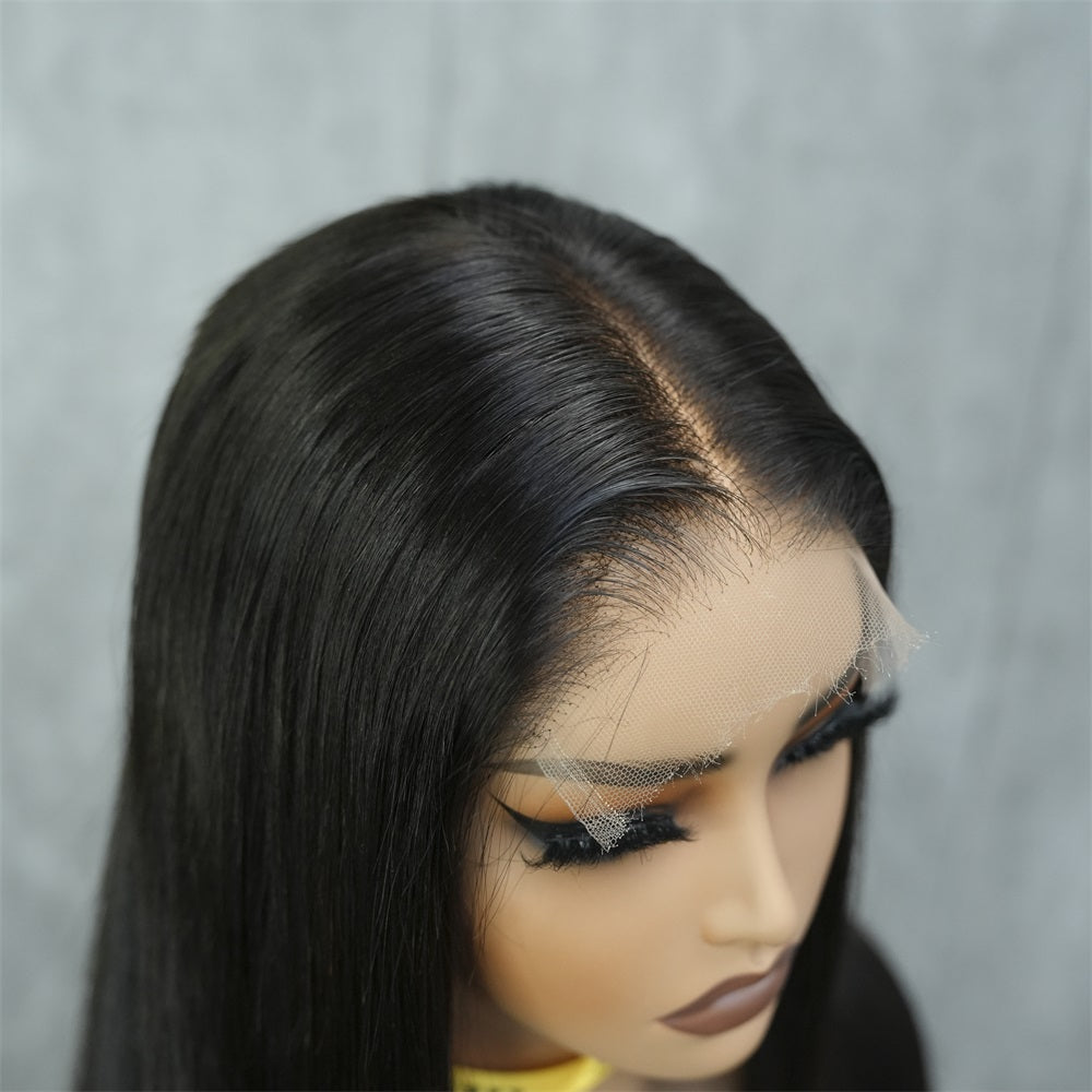 Haute Crown Co. Hair Tiny Knots 5x5 HD Lace Straight Wig 100% Human Hair Wig