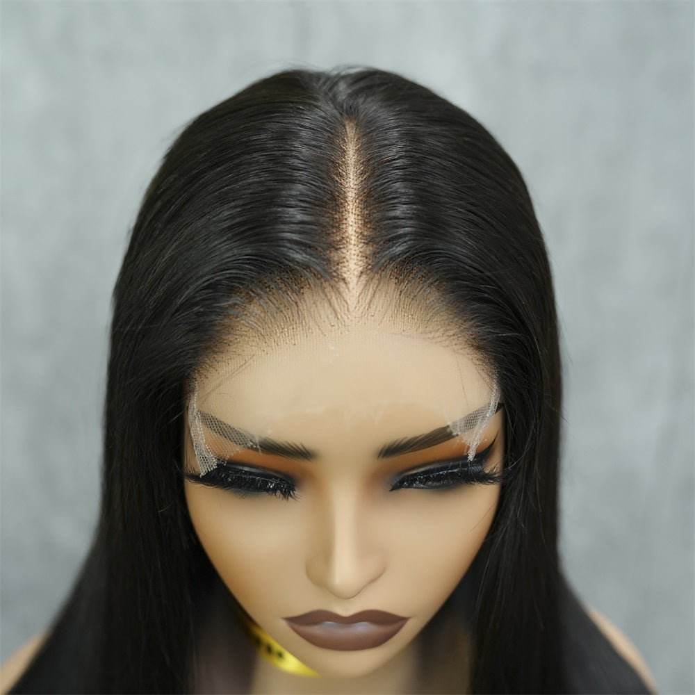 Haute Crown Co. Hair Tiny Knots 5x5 HD Lace Straight Wig 100% Human Hair Wig