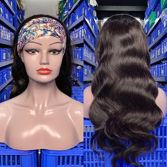 250% Density Glueless Body Wave Headband Wig Human Hair Wigs Virgin Hair Headband Wig